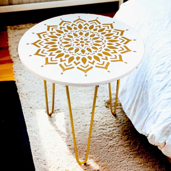 Metal Side Table D008-WG