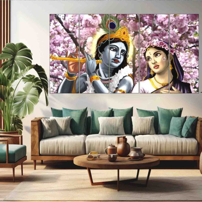 Multi Panel Wall Art MWP-LordKrishna005