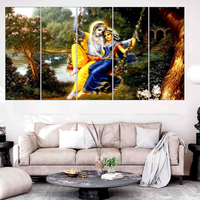 Multi Panel Wall Art MWP-LordKrishna009