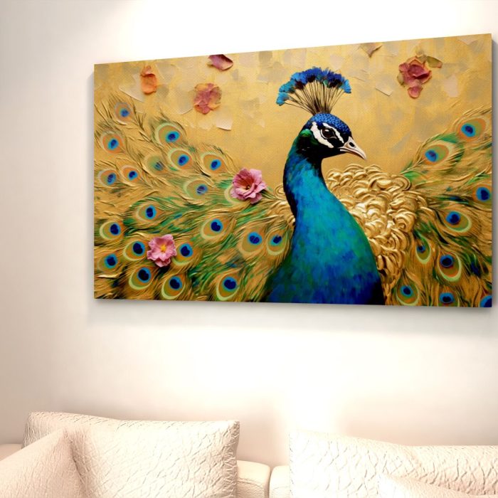 Canvas Wall Painting Peackock002