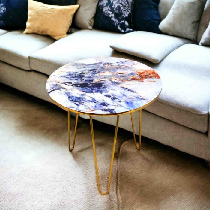 Marble Side Tables White&BlueMarble002